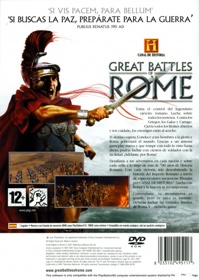 The History Channel: Great Battles of Rome - Box - Back (Spain) - 483x680
