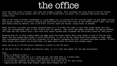 The Office - Arcade - Controls Information (World) - 1920x1080