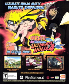 Naruto Shippuden: Ultimate Ninja 4 - Advertisement Flyer - Front (United States) - 1783x2165