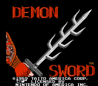Demon Sword - Screenshot - Game Title (North America) - 256x224