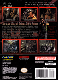 Resident Evil - Box - Back (North America) - 1551x2164