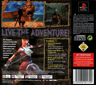 Xena: Warrior Princess - Box - Back (Germany) - 765x680