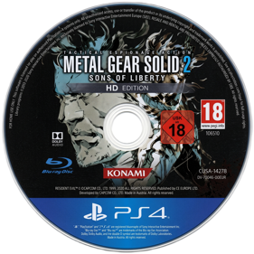METAL GEAR SOLID: MASTER COLLECTION Vol.1 METAL GEAR SOLID 2: Sons of Liberty - Disc (Europe) - 2048x2048