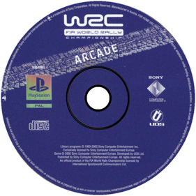 WRC: FIA World Rally Championship Arcade - Disc (Europe) - 800x800