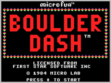 Boulder Dash - Screenshot - Game Title (North America) - 256x192