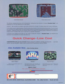 Boulder Dash (1984) - Advertisement Flyer - Back (North America) - 850x1101