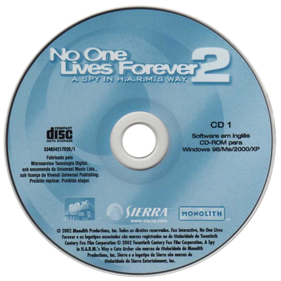 No One Lives Forever 2: A Spy in H.A.R.M.'s Way - Disc (Brazil) - 800x800