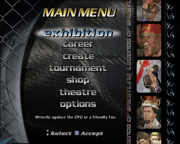 Legends of Wrestling II - Screenshot - Game Select (World) - 640x512