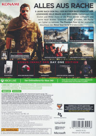 Metal Gear Solid V: The Phantom Pain - Box - Back (Germany) - 904x1276