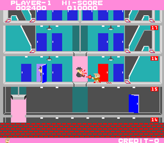 Elevator Action - Screenshot - Gameplay (World) - 256x224