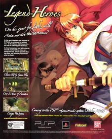 The Legend of Heroes: A Tear of Vermillion - Advertisement Flyer - Front (United States) - 1778x2193