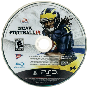 NCAA Football 14 - Disc (North America) - 966x966