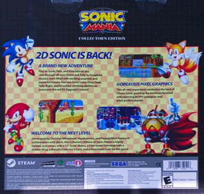 Sonic Mania - Box - Back (North America) - 617x585