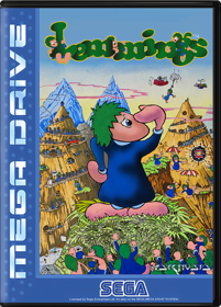 Lemmings - Fanart - Box - Front (Europe) - 1634x2274