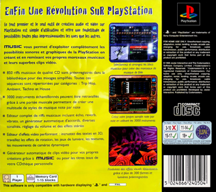 Music: Music Creation for the PlayStation - Box - Back (France) - 765x680