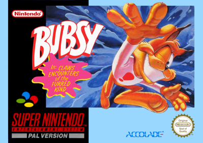 Bubsy in: Claws Encounters of the Furred Kind - Box - Front (Europe) - 2103x1476