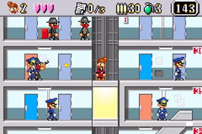 Elevator Action: Old & New - Screenshot - Gameplay (Japan) - 240x160