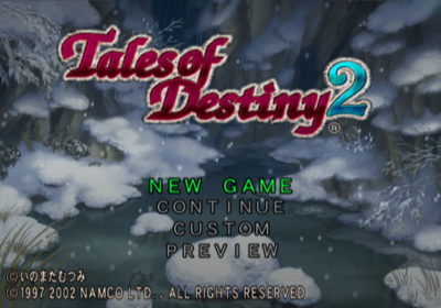 Tales of Destiny 2 - Screenshot - Game Title (Asia) - 640x448
