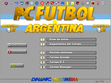 PC Fútbol Argentina: Apertura '95 - Screenshot - Game Title (Spain) - 1920x1440