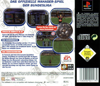 The F.A. Premier League Football Manager 2000 - Box - Back (Germany) - 755x650