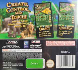 Zoo Tycoon DS - Box - Back (Australia) - 1234x1105