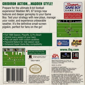 Madden 97 - Box - Back (North America) - 1024x1027