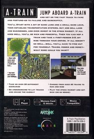 A-Train: Trains, Power, Money - Box - Back (North America) - 1626x2406