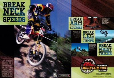 No Fear Downhill Mountain Bike Racing - Advertisement Flyer - Front (North America) - 3226x2200