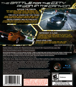 Need for Speed: Carbon - Box - Back (North America) - 1000x1151