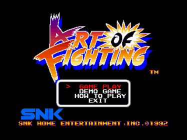 Art of Fighting - Screenshot - Game Title (World) - 640x480