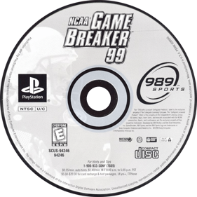 NCAA GameBreaker 99 - Disc (North America) - 800x800