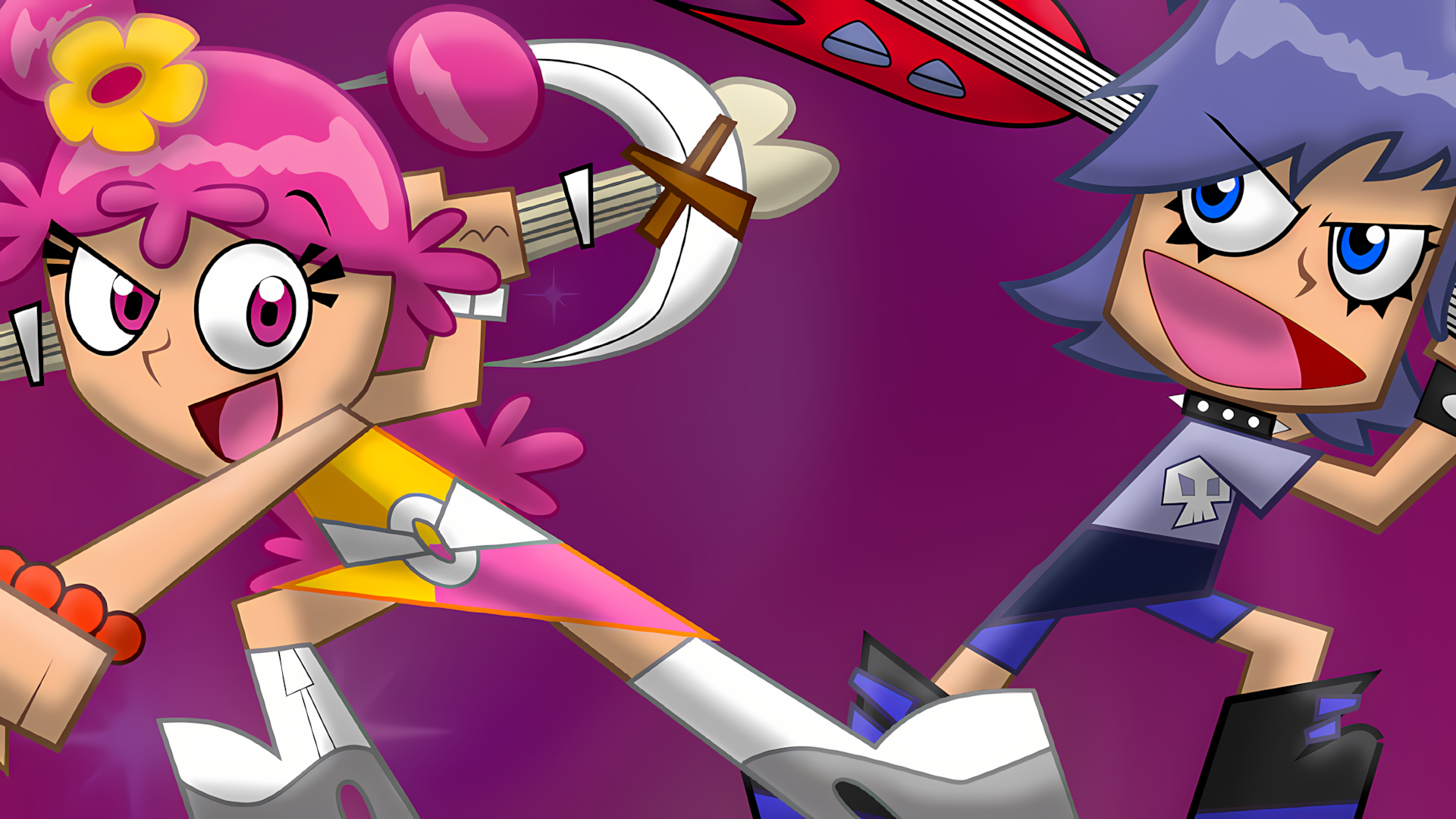 Illustration of Hi Hi Puffy AmiYumi: The Genie & the Amp