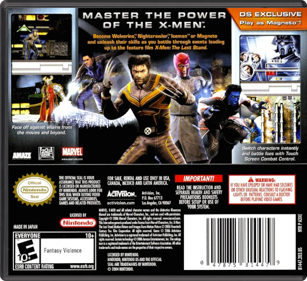 X-Men: The Official Game - Box - Back - Reconstructed (North America) - 774x708