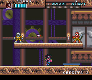 Kaizou Choujin Shubibinman Zero - Screenshot - Gameplay (World) - 256x224