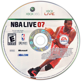 NBA Live 07 - Disc (North America) - 1333x1333