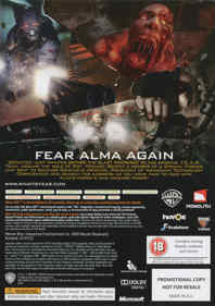 F.E.A.R. 2: Project Origin - Box - Back (United Kingdom) - 6061x8592