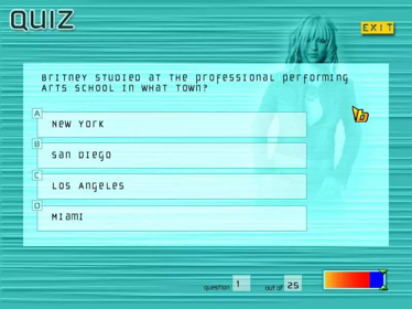 Britney's Dance Beat - Screenshot - Game Select (World) - 800x600