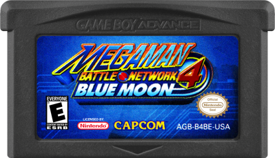 Mega Man Battle Network 4: Blue Moon - Cart - Front (North America) - 1000x574