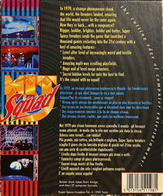 Taito's Super Space Invaders - Box - Back (Europe) - 1238x1487