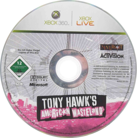 Tony Hawk's American Wasteland - Disc (Europe) - 1024x1026