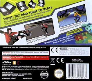 Tony Hawk's Motion - Box - Back (Europe) - 1043x923