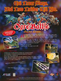 Ogre Battle - Advertisement Flyer - Front (United States) - 1647x2200