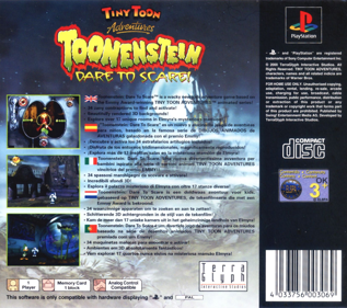 Tiny Toon Adventures: Toonenstein: Dare to Scare! - Box - Back (Europe) - 1633x1446