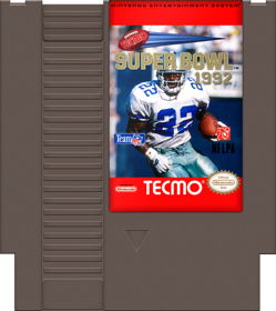 Tecmo Super Bowl 1992 - Cart - Front (United States) - 444x500