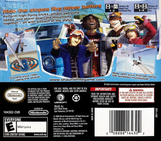 Shaun White Snowboarding - Box - Back (North America) - 1335x1172