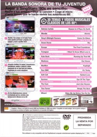 SingStar '80s - Box - Back (Spain) - 483x680