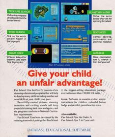 Fun School 3: For the Over 7s - Box - Back (Europe) - 1168x1400