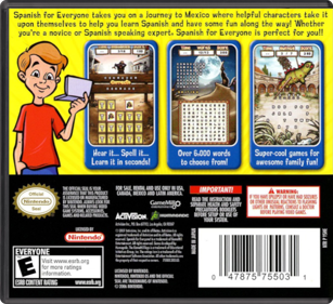 Spanish for Everyone! - Box - Back - Reconstructed (North America) - 774x708