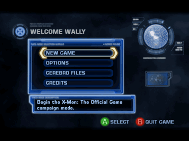X-Men: The Official Game - Screenshot - Game Select (World) - 1024x768