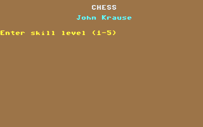 Chess (Compute! Publications) - Screenshot - Game Title (North America) - 320x200